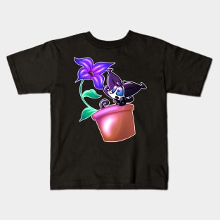 kitty in a flower pot Kids T-Shirt